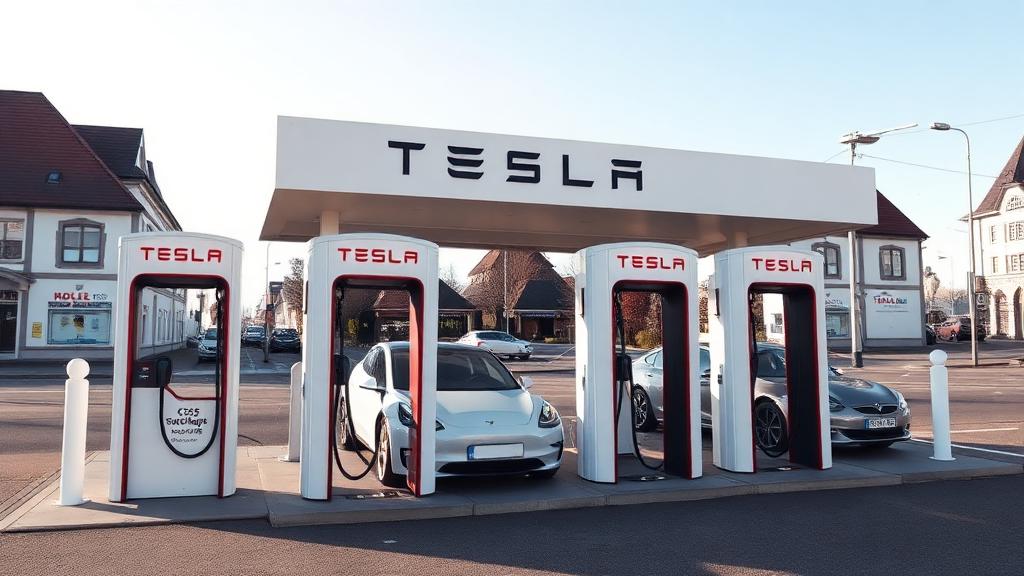 Informationen und Standort der Tesla Supercharger Augsburg-Haunstetten Part 1