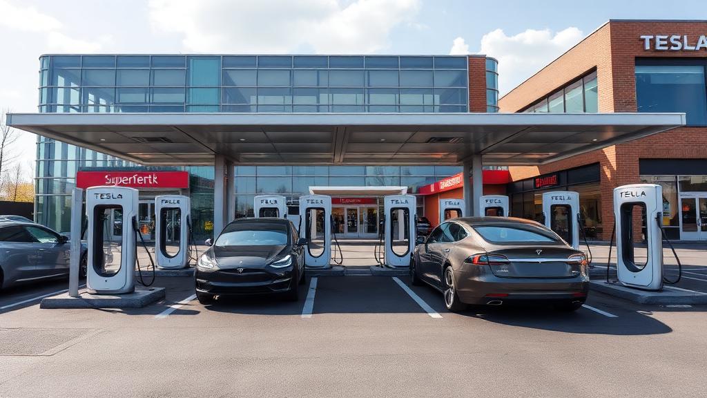 Informationen und Standort der Tesla Supercharger Chemnitz-Center Part 1