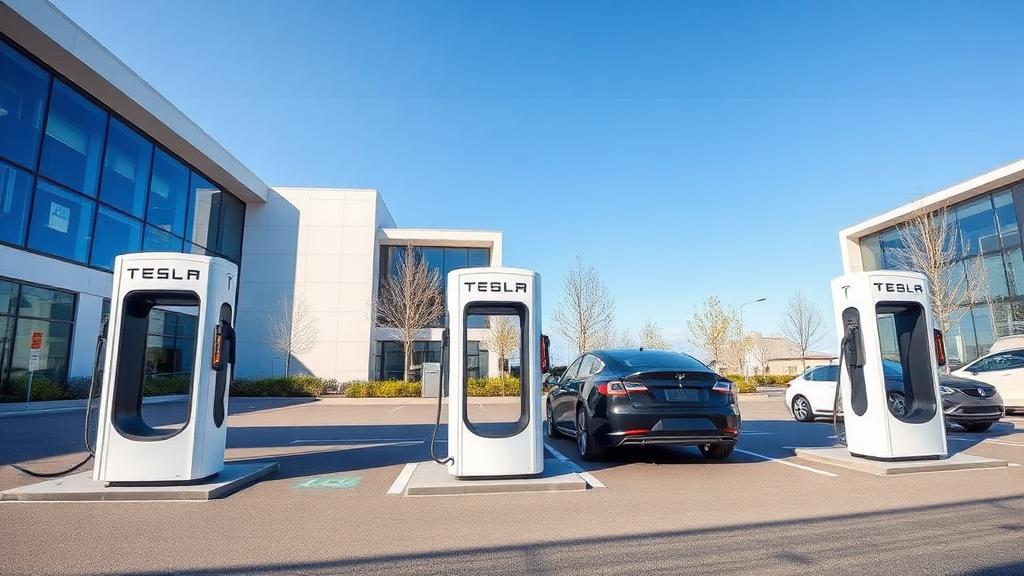 Informationen und Standort der Tesla Supercharger Düsseldorf - Ando Campus Part 1