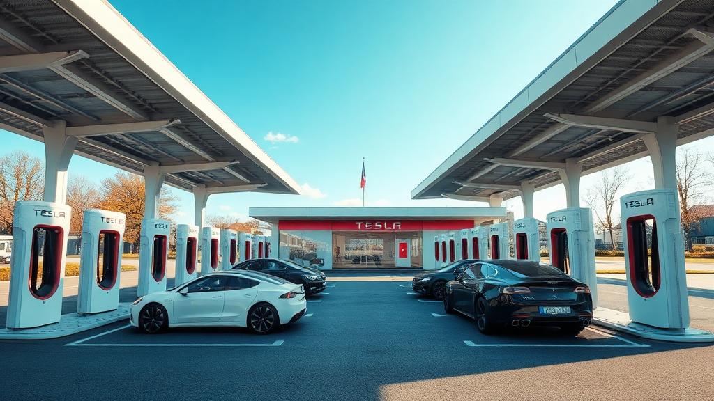 Informationen und Standort der Tesla Supercharger Hamburg - Service Center Part 1