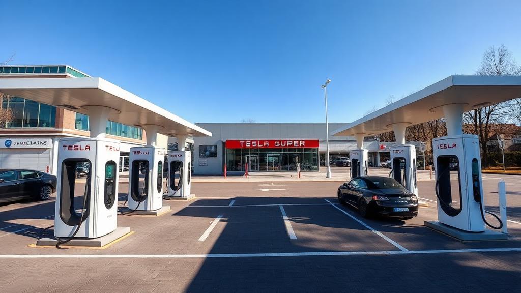 Informationen und Standort der Tesla Supercharger Wiesbaden - Äppelallee Part 1